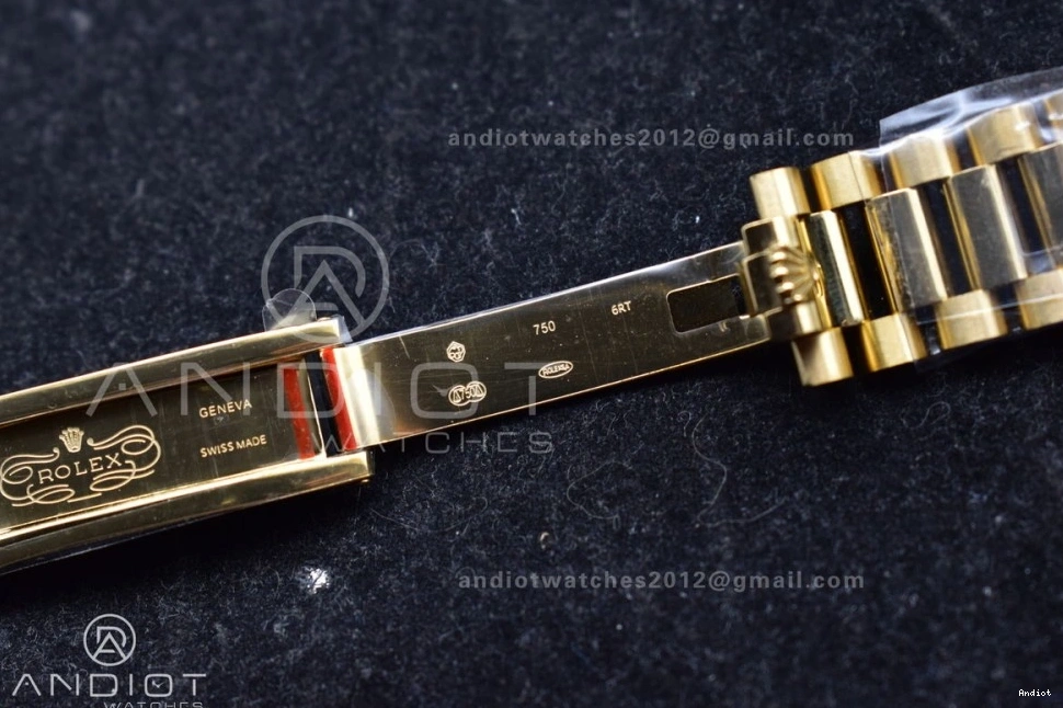 Diamond 904L QF with on vr3255 Dial (Gain Bracelet V5 YG Gold 36 Best Weight) DayDate Edition Steel President Stick 0425